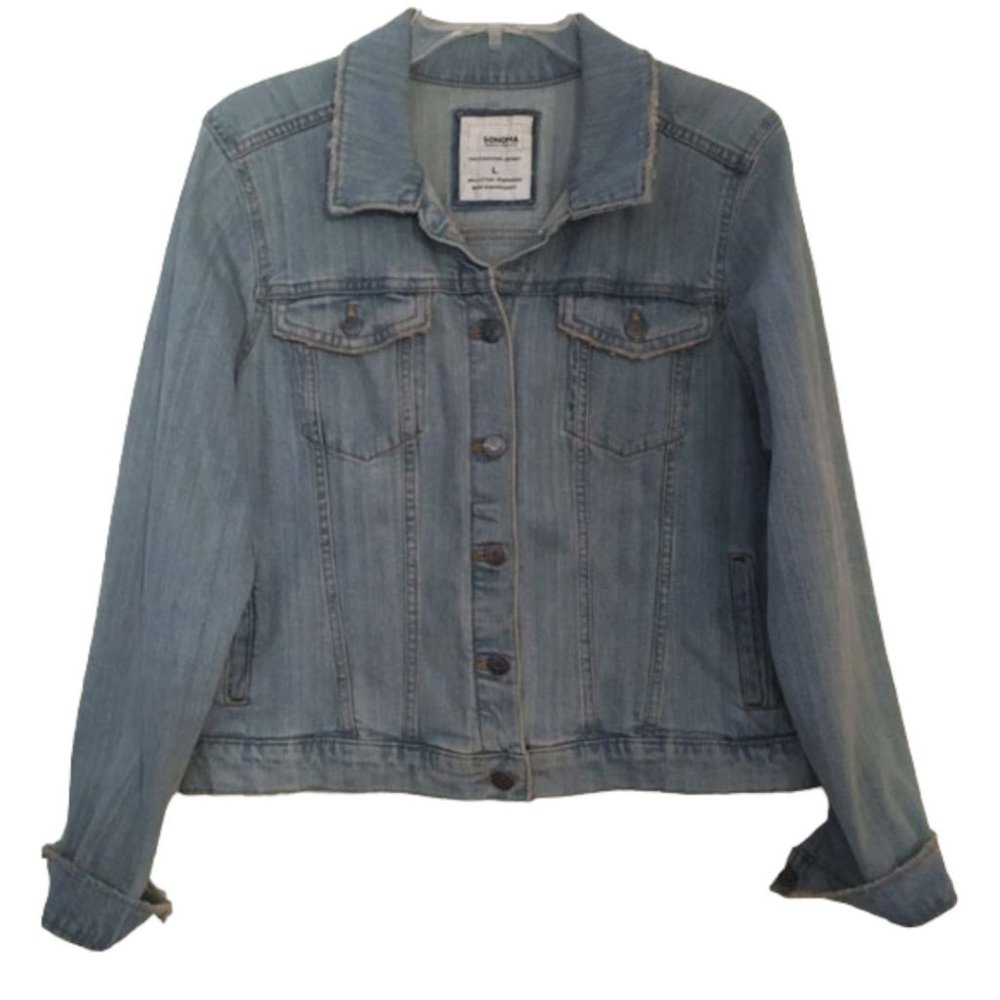 Sonoma Light Blue Distressed Denim Jacket